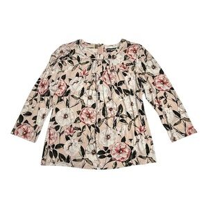 NWT Karl Lagerfeld Floral Print Knit Top Size L